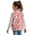 thumbnail image 4 of Binienty Pink Strawberry Vest for Girls 7-8 Fleece Zip Up Jacket Kids Sleeveless Vests With Pockets Comfortable Soft Plush Fleece Outwear Vests Childrend Winter Waistcoats, 4 of 7
