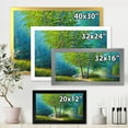 thumbnail image 4 of Designart 'Three Vibrant Green Trees By The River' Lake House Framed Art Print, 4 of 4