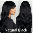 thumbnail image 3 of Gnmfd clip‑in seamless bangs with sideburns, hand‑woven synthetic hairpiece, long airy fringe, 4 pack, daily wear or events, 3 of 7