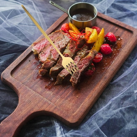 FRCOLOR Golden Stainless Steel Set for Home Use with Comfortable Grip and Complete Dining Utensils 6 Sets