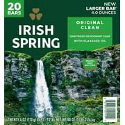 Irish Spring Original Deodorant Soap, Unisex, 3.75 oz (20 Bar)