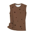 thumbnail image 4 of WeikingpWomens Tshirts Graphic Going Out Tops Women's Fashion Comfortable Casual Printing Round Neck Top Vest Casual Tank Tops For Women Brown 3XL, 4 of 4