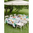 thumbnail image 4 of Outdoor Tablecloth with Umbrella Hole for Patio/Picnic/Party/Camping, Cartoon Dinosaur Waterproof Table Cloth Rectangle Table Cover Washable, Watercolor Funny Cute Dino Sun Grey Plaid (60"x 120"), 4 of 8