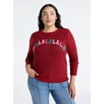 thumbnail image 2 of Time and Tru Women's and Women's Plus Holiday Talking Sweater with Long Sleeves, Midweight, Sizes XS-4X, 2 of 6