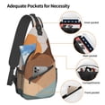 thumbnail image 4 of ZICANCN Crossbody Sling Bag for Men Women - Boho Art Sunset Mountains Casual Shoulder Backpacks for Travel Sport Climbing Runners Daypack, 4 of 9