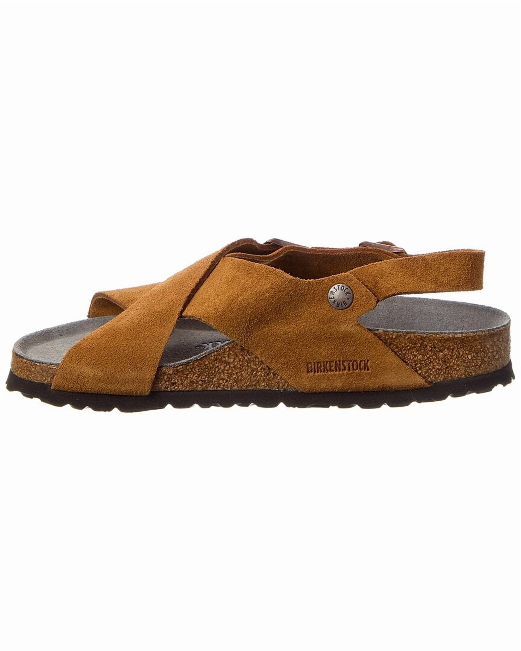 Birkenstock Tulum SFB Narrow Suede Sandal, 37, Brown