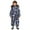 Black, variant on KAUOD Boys Cute Pattern Snowsuits One Piece Waterproof Snowboard Ski Jumpsuits Kids Faux-F𝐮r Hood Winter Insulated Ski Bib