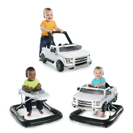 Bright Starts 3 Ways to Play Ford F-150 Baby Walker with Activity Station,