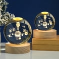 thumbnail image 3 of Fiudx Bola de Cristal Planetaria Brillante, Diseño de Galaxia de Astronauta, Luz Nocturna Rgb Cálida, Lámpara de Noche con Alimentación Usb, Elegante Decoración para El Hogar, Idea de Regalo Única, T, 3 of 4