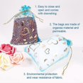 thumbnail image 3 of 100 bolsas de organza de 13 x 18 cm con estampado de corazones, para joyería, color azul cielo, para regalos de boda, San Valentín., 3 of 5