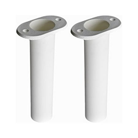 Marine City 90 Heavy Duty Mount White ABS Plastic Flush Mount High Quality Fishing Rod Holder For Boat & Yacht Pack of 2