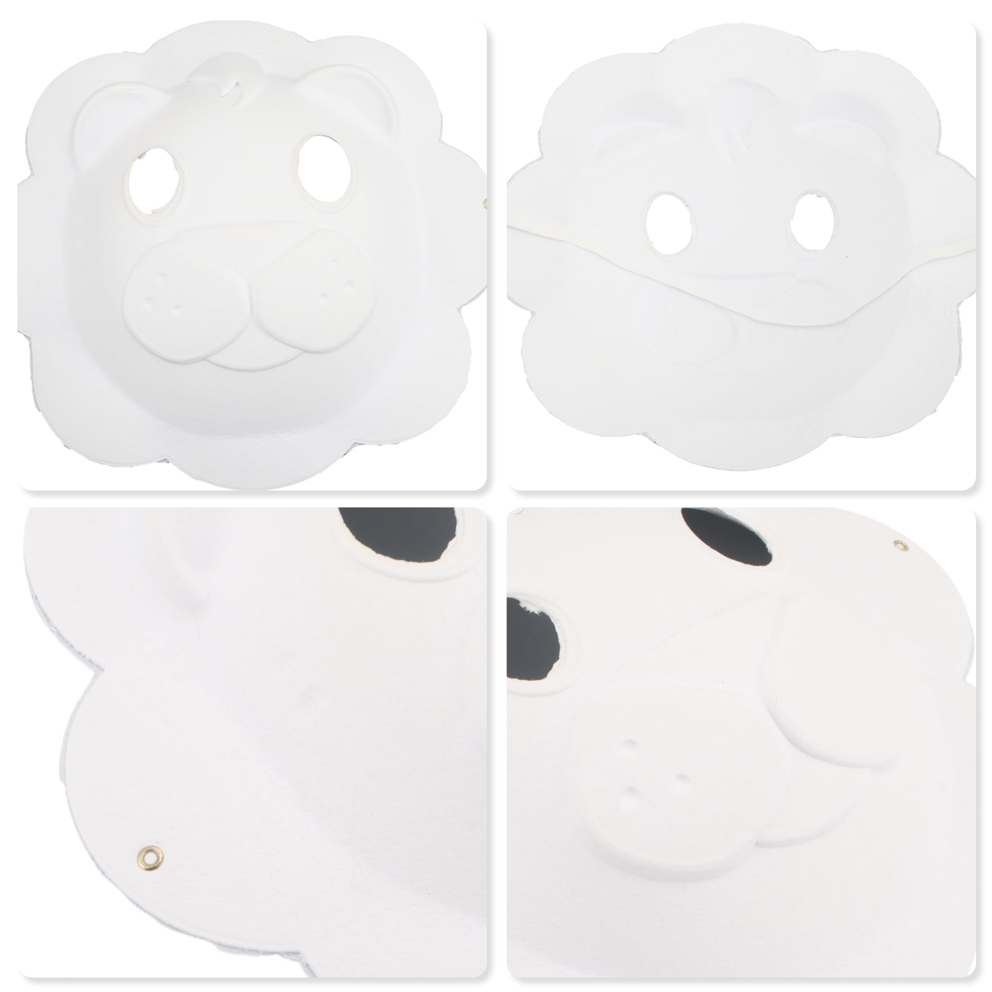 Unique Bargains 1 Pack Elegant Hand-Painted Party Mask White Pattern 6