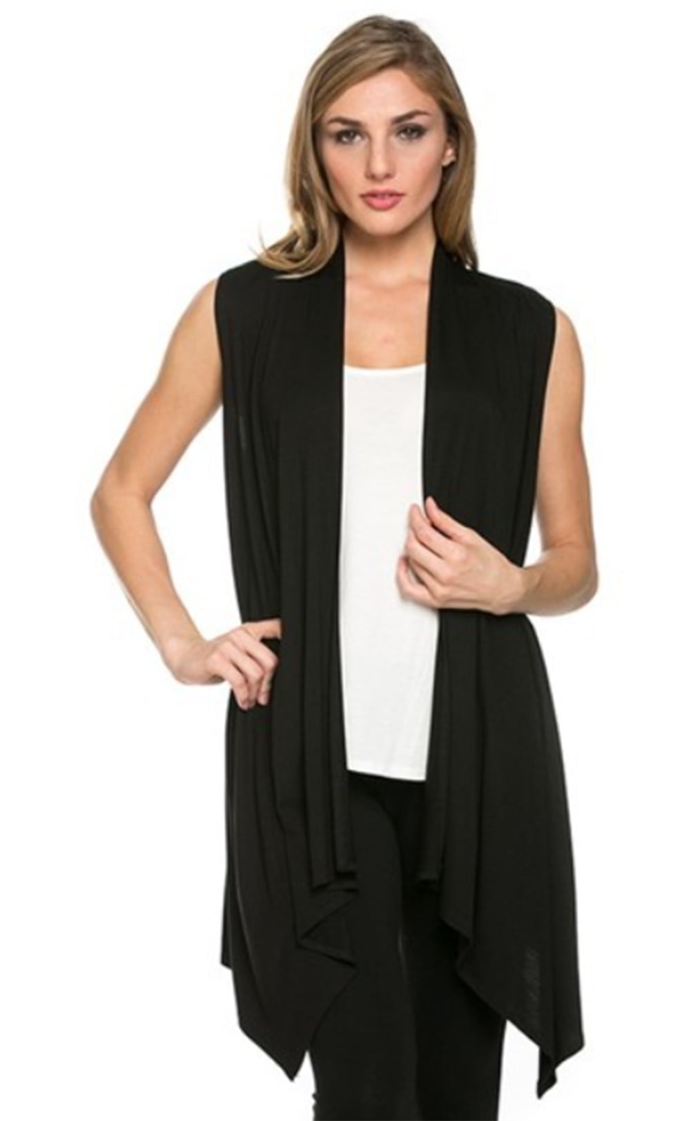 sleeveless duster cardigan