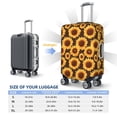 thumbnail image 6 of Balery Luggage Cover Chocolate Plaid Sunflower Print Suitcase Covers for Luggage Elastic Washable Suitcase Protector Fits 18-32 Inch Luggage-Small, 6 of 9