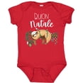 thumbnail image 3 of Inktastic Buon Natale Cute Christmas Sloth in Santa Hat with Lights Boys or Girls Baby Bodysuit, 3 of 5