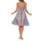 thumbnail image 3 of INSPIRAR CHIC Vestido de Verano para Mujeres con Escote en V, Nudo Frontal, Estilo Suelto, Tirantes Espagueti, Vestidos Midi XS Rosa Verde, 3 of 6