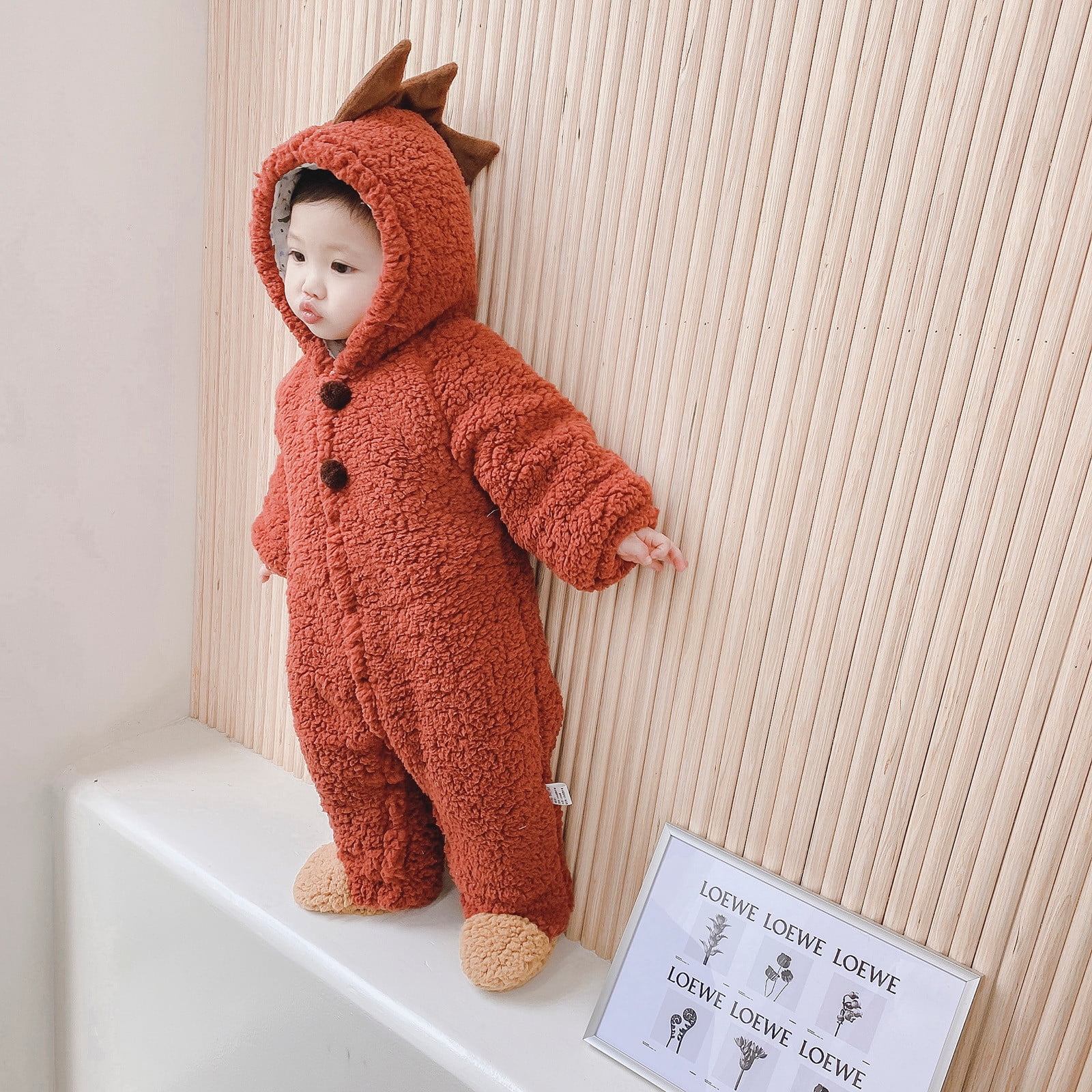 Pisexur Baby Pajamas Winter Warm Knit Outwear Sweater Romper Jumpsuit Coat Boy Girl Pajamas Bodysuit Toddler Jacket Walmart