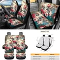 thumbnail image 4 of KUIFORTI Peony Print Car Seat Cover Set Wear-Resistant 15 Pack Automotive Front Seat & Bench Back Seat Cover Comfortable Breathable All-Season Protection for Truck SUV, 4 of 7