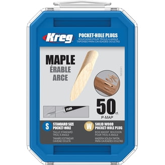 Kreg Oak Wood Plugs, 1-1/2 in., Brown, 50pk, Solid-Wood Pocket