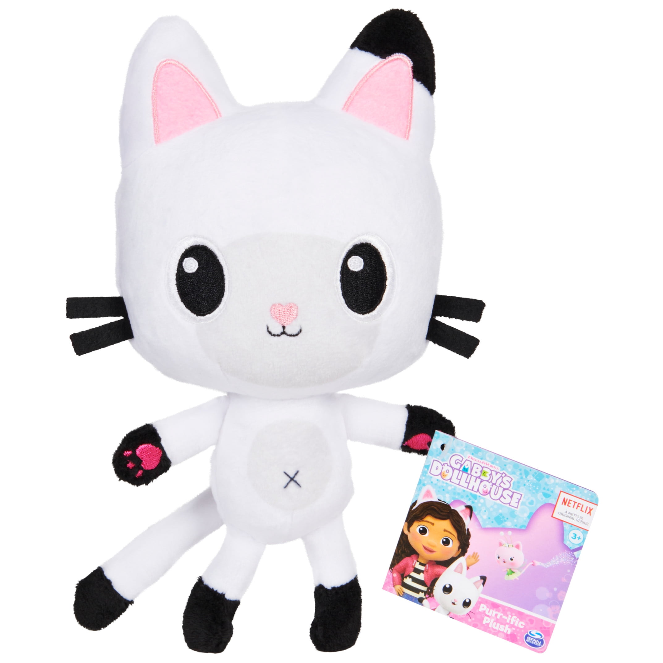 Gabby’s Dollhouse, 8-inch Pandy Paws Purr-ific Plush Toy, Kids Toys for Ages 3 and up