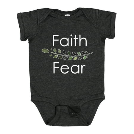 

Inktastic Faith Over Fear with Laurels Boys or Girls Baby Bodysuit