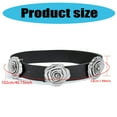 thumbnail image 5 of Elastic PU Wide Women Belt With Floral Buckles For Casual Formal Wear, 5 of 7