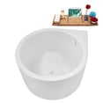 thumbnail image 5 of 47" Streamline N5060WH Soaking Freestanding Tub and Tray With Internal Drain in Glossy White, 5 of 12