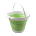 thumbnail image 4 of Cubo plegable para lavado de autos, cubo ahorrador de 3 l con asa, cesta de lavandería para limpieza de jardín interior y exterior. Blanco Verde, 4 of 9