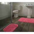 thumbnail image 2 of Garland Rug Jazz Washable Bath Rug Set, 2 Piece Set (17"x24" Bath Rug, & 21"x34" Bath Rug) Pink, 2 of 5