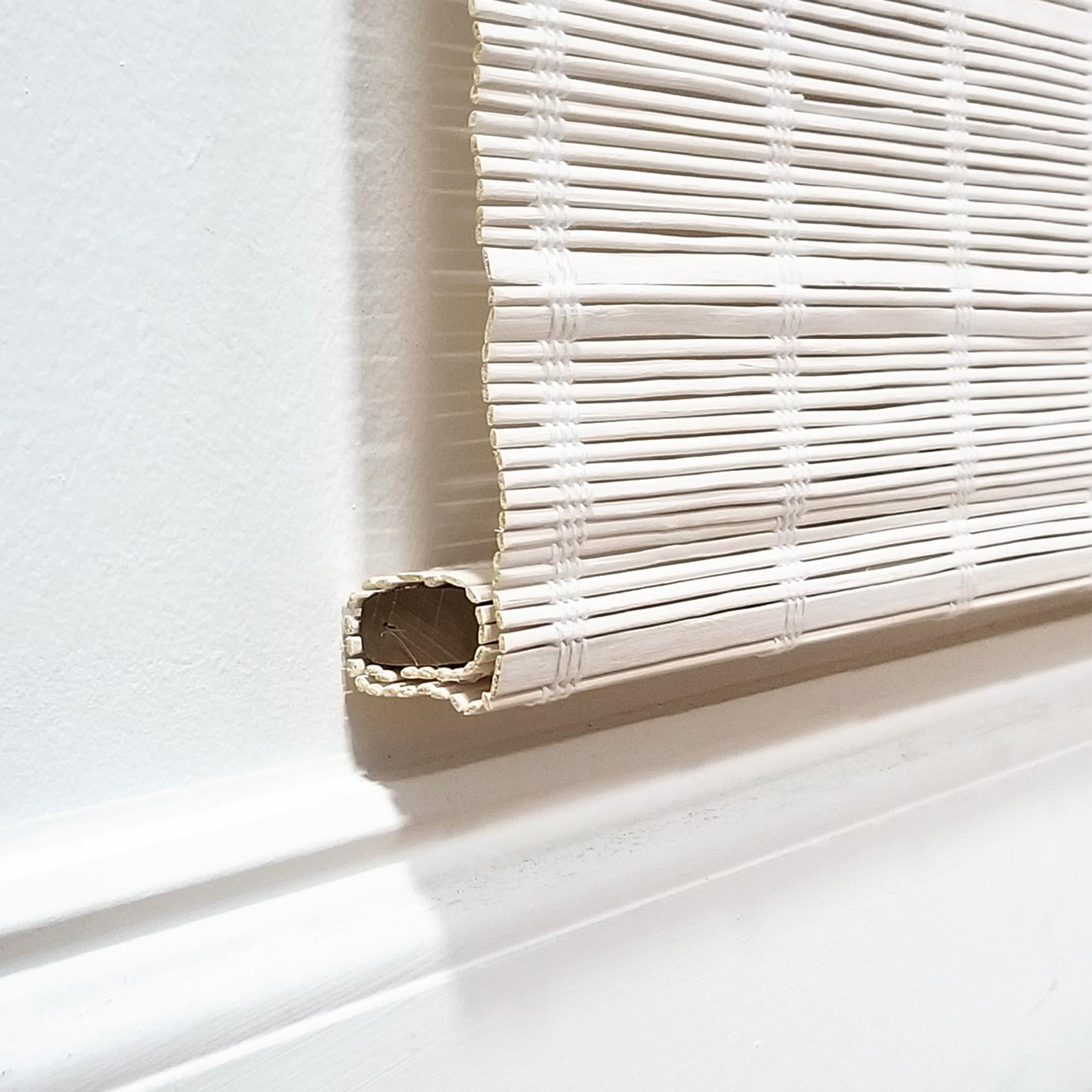 Radiance Cordless Bamboo Blinds, Cordless Blinds for Semi-Private Light Control, White, 30" x 64"