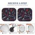 thumbnail image 6 of Wukai Thanksgiving Seamless Pattern Print Windshield Sun Shade, Car Front Window Shades Sunshade Cover Sun Visor Shield Block Automotive Interior Protector Blocks UV Rays-Medium, 6 of 6