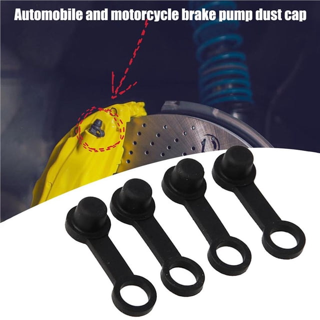 Riwesomey 4 Uds. Tapas de pezón de purga de tornillo purgador de frenos tapas de pinza de freno de goma 8mm tapa antipolvo para coches y motocicletas Automoción decorativa y accesorios Riwesomey VI004019-00