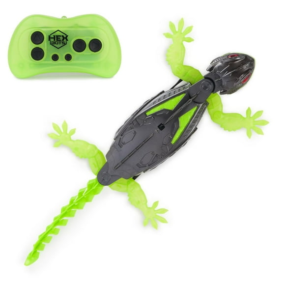 Hex Bots Wall Crawler Gecko, Rechargeable Remote Control Robot Kids Toys, Climbs up Walls for Prank Toys & Games, RC Robot Toys for Boys & Girls Ages 4 & Up, Wall Crawler Gecko