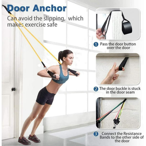 HTAIGUO Resistance Bands Set Chest Exercise Bands with Handles