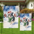 thumbnail image 4 of Hello Winter Border Collie Frosty Morning Walk Welcome Snowy Christmas Garden Flag 12x18in Double Sided Borders Dog Lovers Gifts Idea Outdoor Decor - 02018, 4 of 5