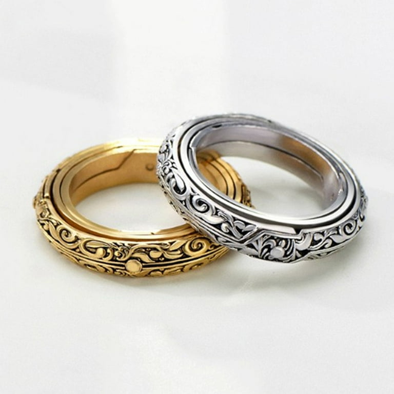 Retro Astronomical Sphere Ball Ring Foldable Cosmic Finger Ring Lover Jewelry Golden NO.7