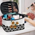 thumbnail image 4 of HELLHERO Butterfly and Sunflower Pattern Wide Open Portable Pouch Travel Makeup Bag with Brush Slots Makeup Brush Holder Bag 8.86 x 6.5 x 5.9 Inches, 4 of 5