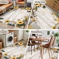 thumbnail image 6 of Yellow Floral Spring Area Rugs 4x6 for Living Room, Summer Rustic Botanical Vintage Wood Non Slip Washable Rug Runner, Low Pile Indoor Floor Carpet Mat Bathroom Rugs for Bedroom, Kids Room, 6 of 9