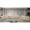 thumbnail image 5 of Maklaine Contemporary Beige Faux Shearling Teddy Fabric Loveseat, 5 of 16