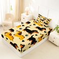 thumbnail image 2 of Manfei Cartoon Dachshund Twin Fitted Sheet, Love Heart Paw Bedding, Cream Brown, 2-Piece, 1 Fitted Sheet and 1 Pillowcase, 2 of 6