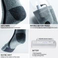 thumbnail image 4 of Chaussettes Chauffantes Rechargeables USB avec 3 Réglages de Température - Chaussettes Thermiques Longues Unisexes pour Activités Extérieures Hivernales Randonnée Cyclisme - Chaussures Chaudes en Polyester Respirant avec Batterie Incluse, 4 of 5
