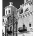 thumbnail image 2 of Popcorn 20x23 White Modern Wood Framed Museum Art Print Titled - San Xavier Del Bac V BandW, 2 of 4