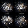 thumbnail image 3 of Luces solares de fuegos artificiales de 150 LED, 2 modos, IP64, para exteriores, césped, jardines, patios, vallas y caminos., 3 of 8