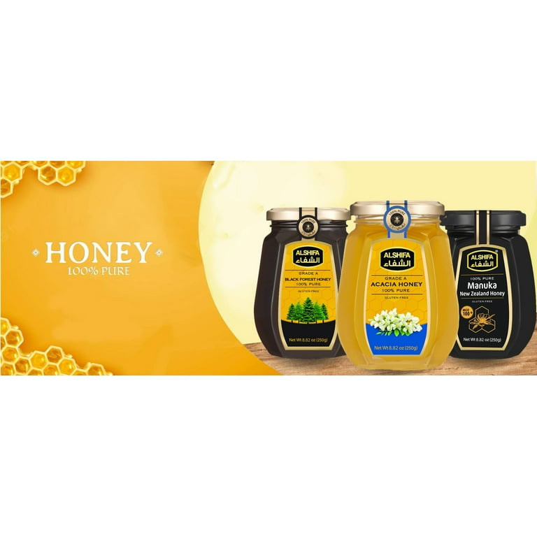 ALSHIFA Pure Black Forest Honey, 17.63oz (500g), Pack of 1, No