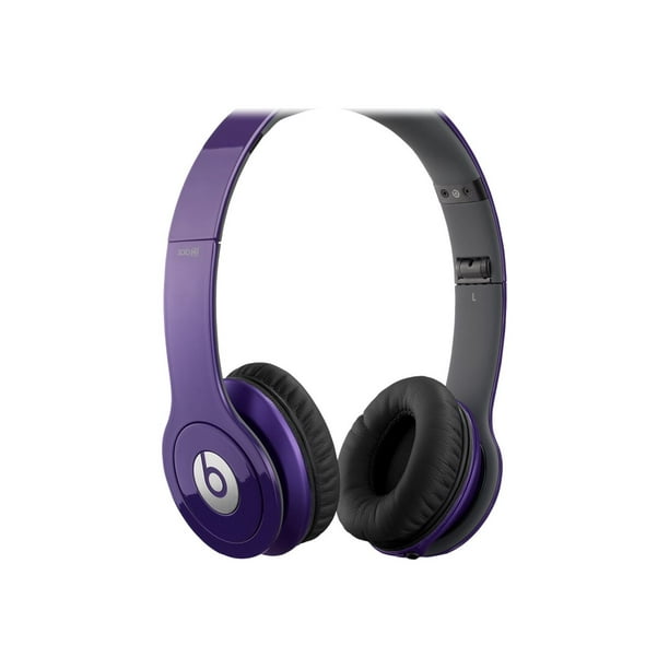 Solo HD Headphones with mic - full size - wired - purple - Walmart.com
