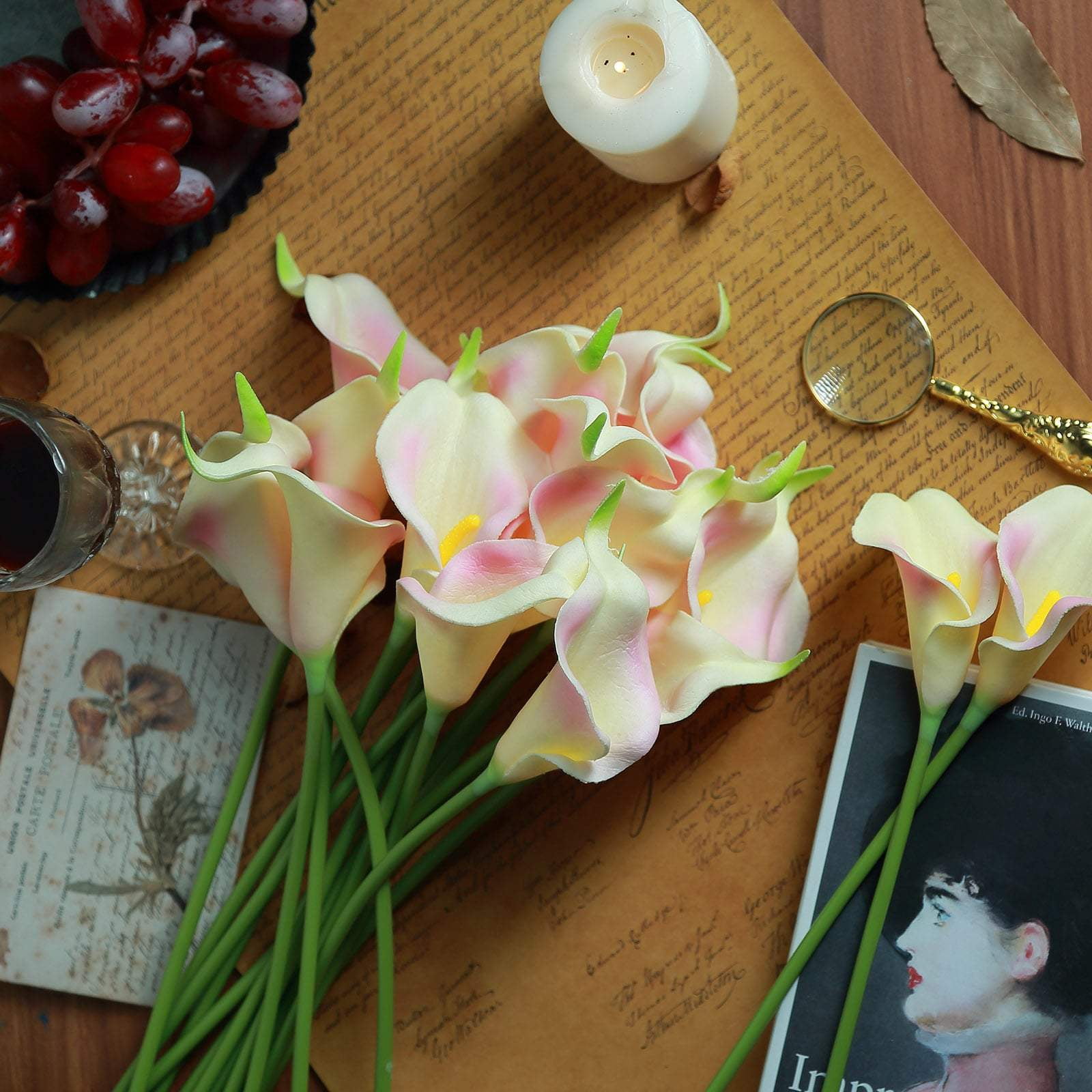 Efavormart 20 Pack 14" Tall Artificial Calla Lily Flowers Real Touch