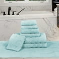 thumbnail image 6 of Royal Essential Premium Egyptian Cotton 8-Piece Towel Set, Aqua, 6 of 7
