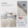 thumbnail image 4 of U by Bedsure Beige Queen Comforter Set - 7 Pieces Reversible Bed Set Bed in a Bag Queen with Comforters, Sheets, Pillowcases & Shams, Queen Bedding Sets, 4 of 5