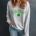 thumbnail image 3 of Charella Sweatshirts for Women St Patricks Day Decorations Long Sleeve Crewneck Tops 2024 Trendy T-shirt,Gray,XL, 3 of 5