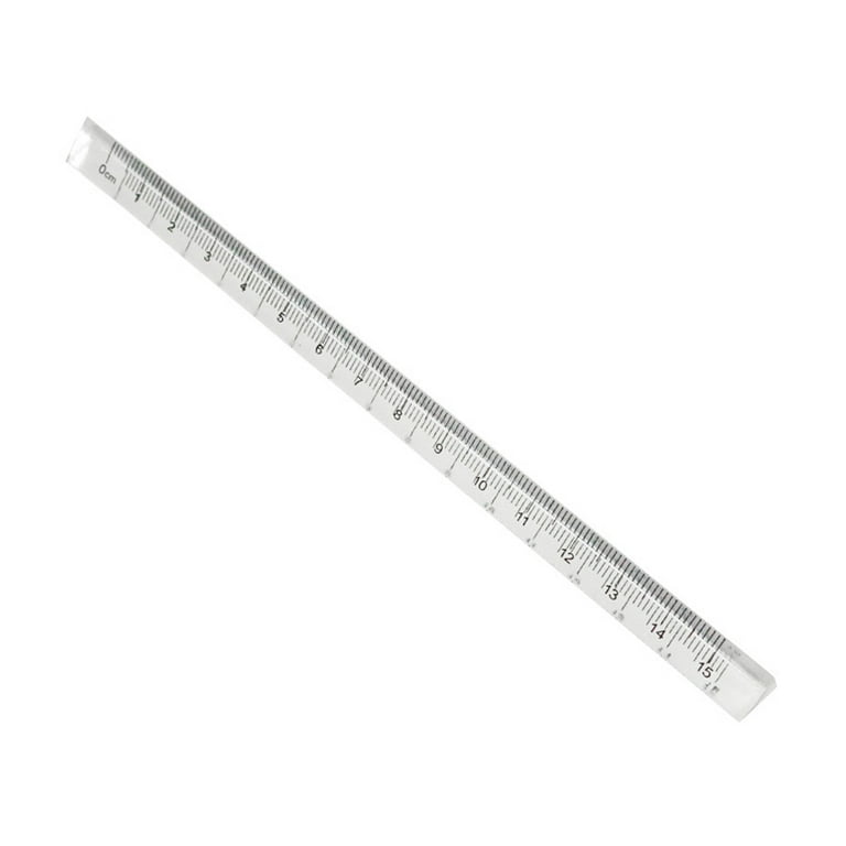 Acrylic Straight Ruler Measuring Range 0 15cm Three sided Clear Straight Ruler